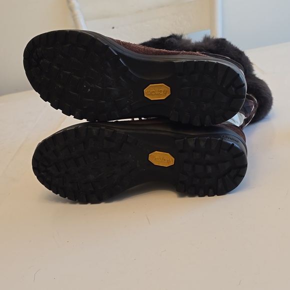 Coach Women's Monogram C's Quilted Sasha Winter Snow Boots Fur Trim Size 8.5 - Picture 14 of 17